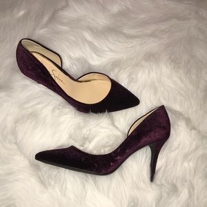 Jessica Simpson Burgundy Velvet Heels
